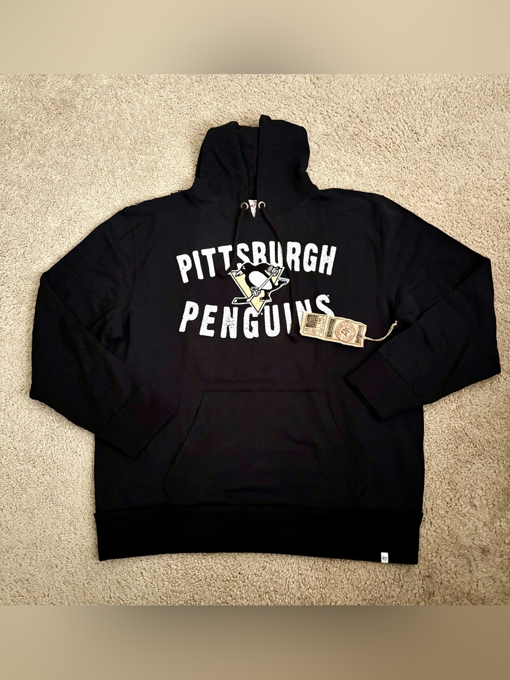 47 Brand PITTSBURGH PENGUINS MENS Black HOODIE